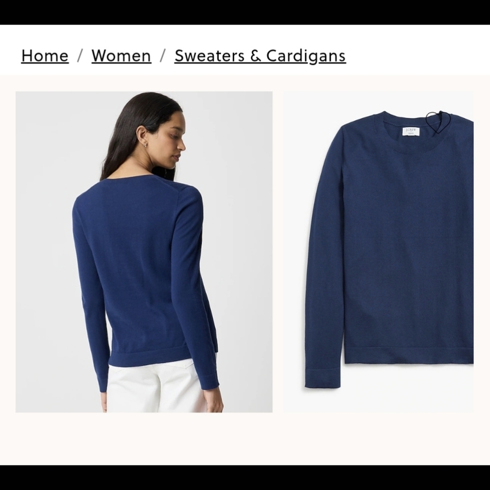 J Crew Navy Cotton Women's Sweater